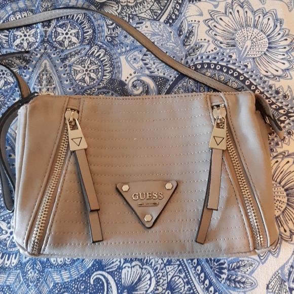 Guess Handbags - Guess grey crossbody purse